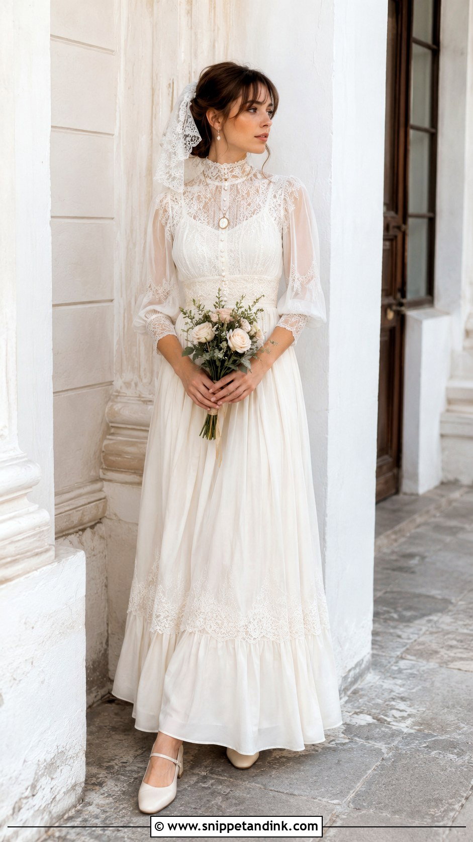 Vintage Boho Elopement Dress - Snippet and Ink - 20 Boho Elopement Dress Ideas