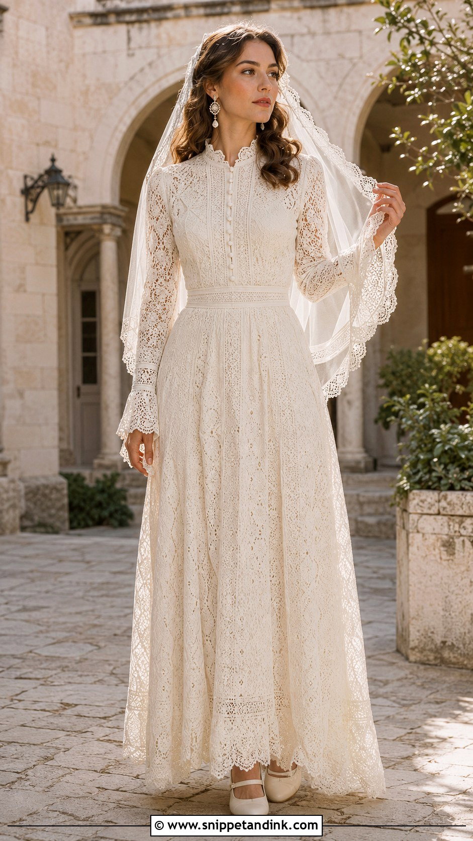 Vintage Boho Long Sleeve Wedding Dress - Snippet and Ink - 20 Boho Long Sleeve Wedding Dress Ideas