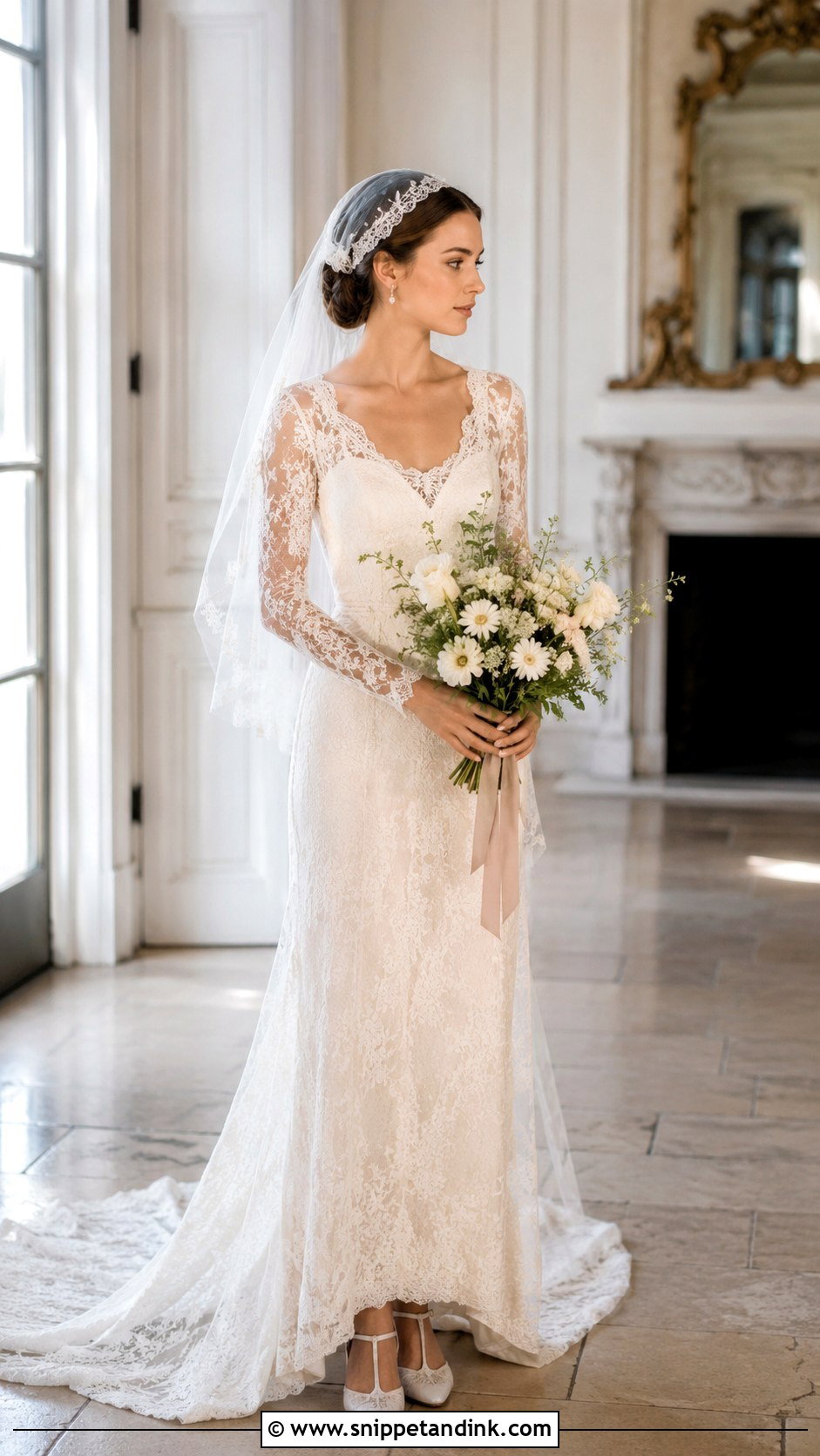 Vintage Boho Wedding Dress With Cap Veil - Snippet and Ink - 20 Bohem Wedding Dress Ideas
