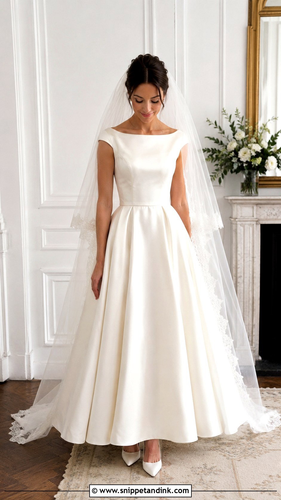 Vintage Bridal Dress With Bateau Neckline - Snippet and Ink - 30 Vintage Bridal Dress Ideas