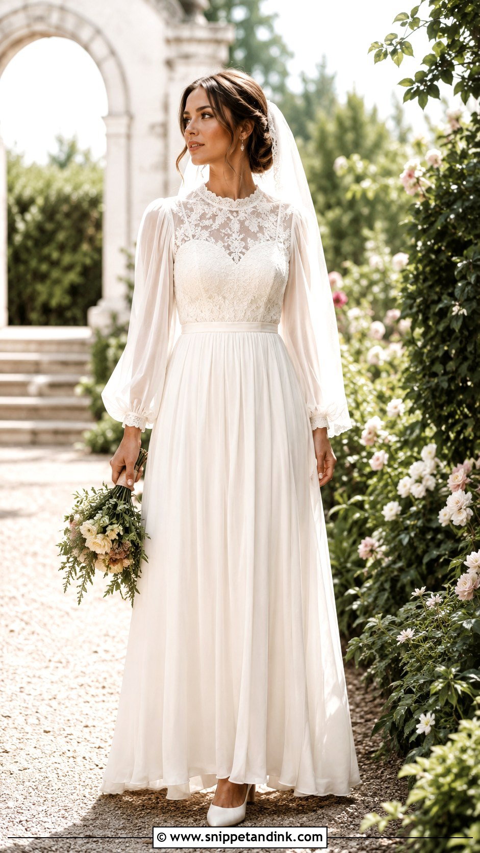 Vintage Bridal Dress With Bishop Sleeves - Snippet and Ink - 30 Vintage Bridal Dress Ideas