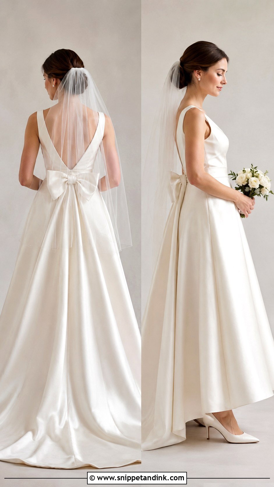 Vintage Bridal Dress With Bow Back - Snippet and Ink - 30 Vintage Bridal Dress Ideas