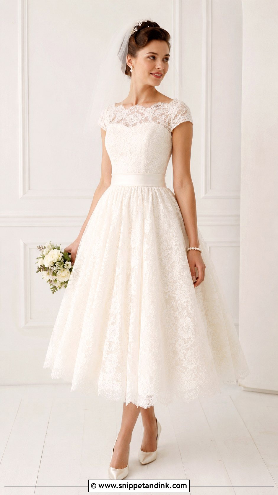 Vintage Bridal Dress With Cap Sleeves - Snippet and Ink - 30 Vintage Bridal Dress Ideas