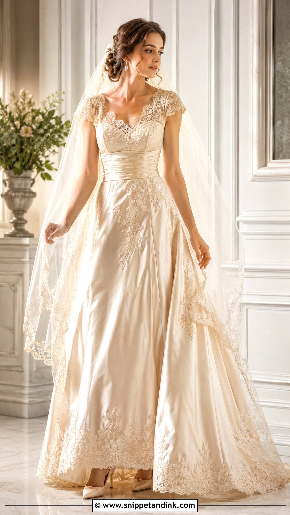 Vintage Bridal Dress With Champagne Color - Snippet and Ink - 30 Vintage Bridal Dress Ideas