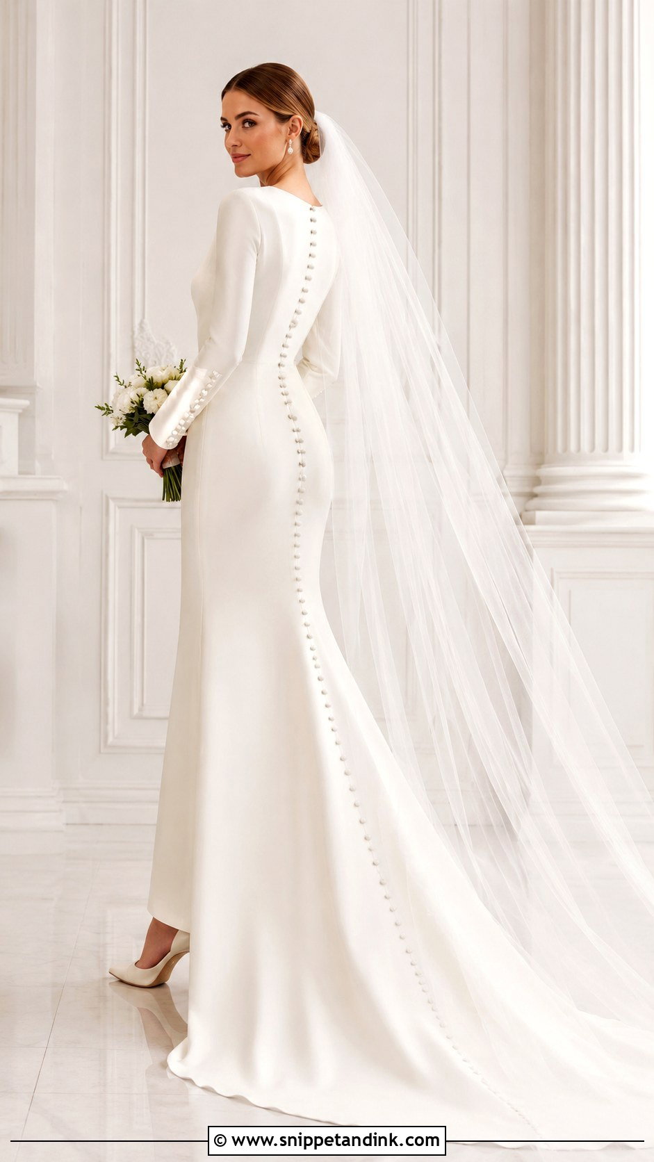 Vintage Bridal Dress With Covered Buttons - Snippet and Ink - 30 Vintage Bridal Dress Ideas