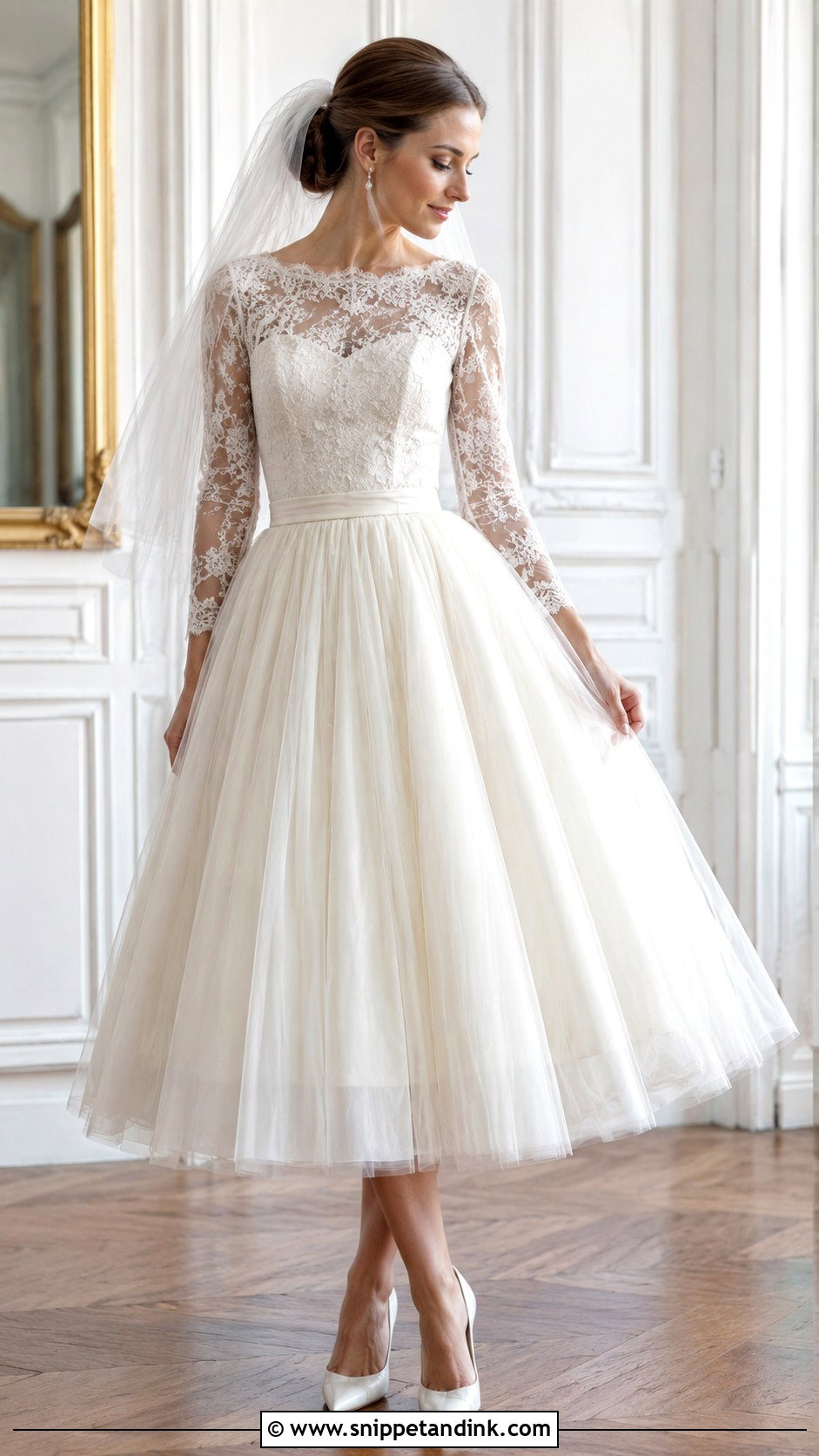 Vintage Bridal Dress With Full Tulle Skirt - Snippet and Ink - 30 Vintage Bridal Dress Ideas