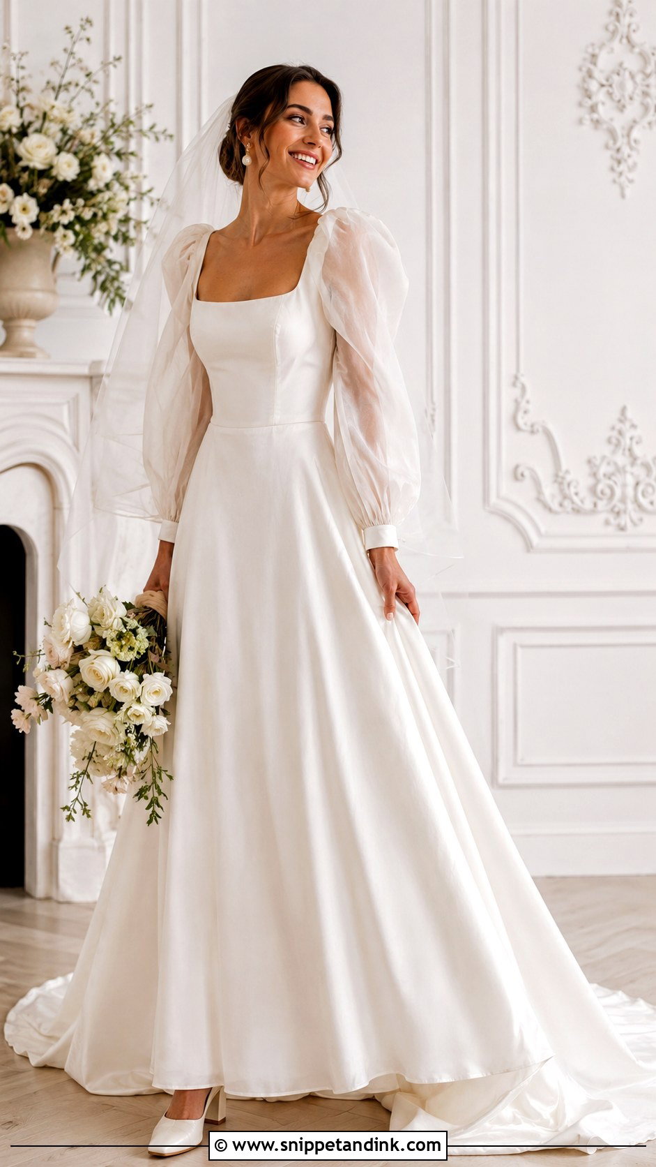 Vintage Bridal Dress With Puff Sleeves - Snippet and Ink - 30 Vintage Bridal Dress Ideas