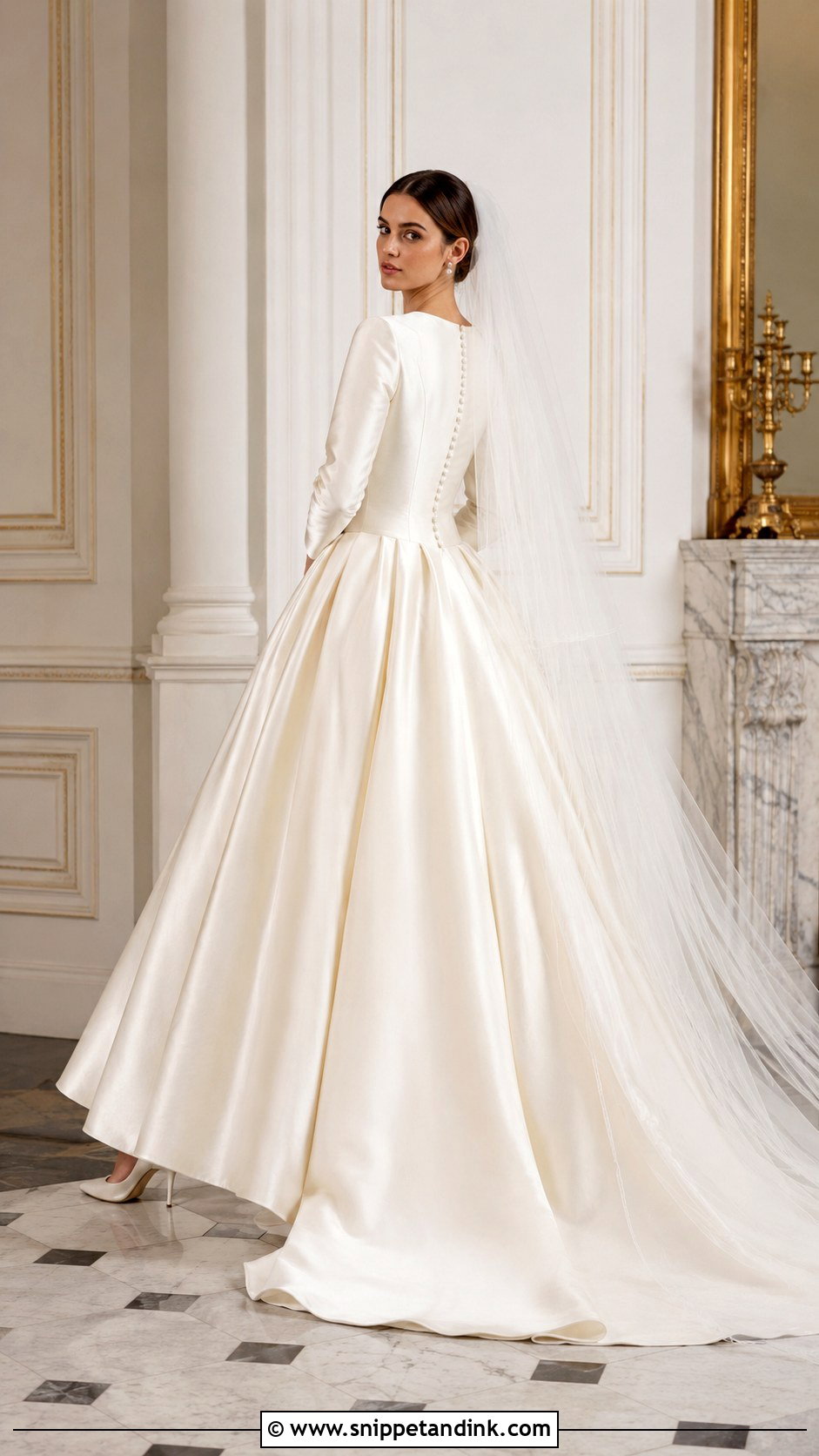Vintage Bridal Dress With Satin Ball Gown - Snippet and Ink - 30 Vintage Bridal Dress Ideas