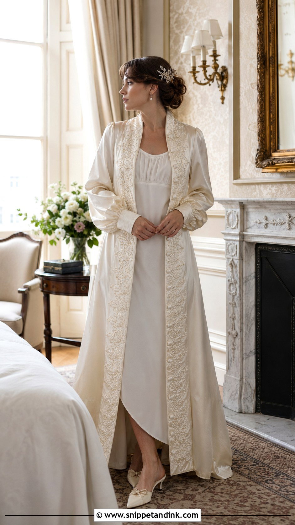 Vintage Bridal Dressing Gown - Snippet and Ink - 20 Bridal Dressing Gown Ideas