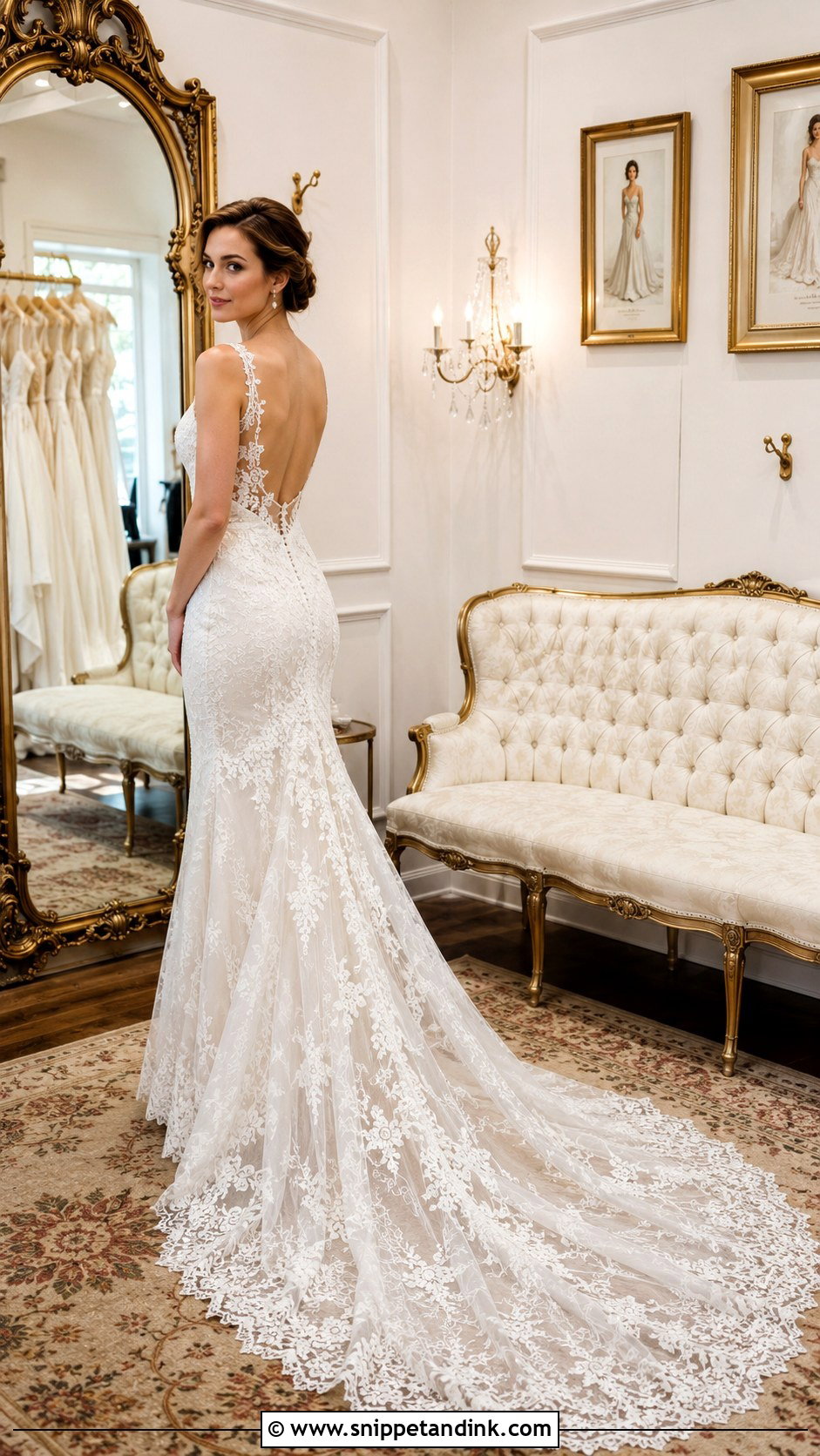 Vintage Bridal Fitting Room - Snippet and Ink - 20 Bridal Fitting Room Ideas