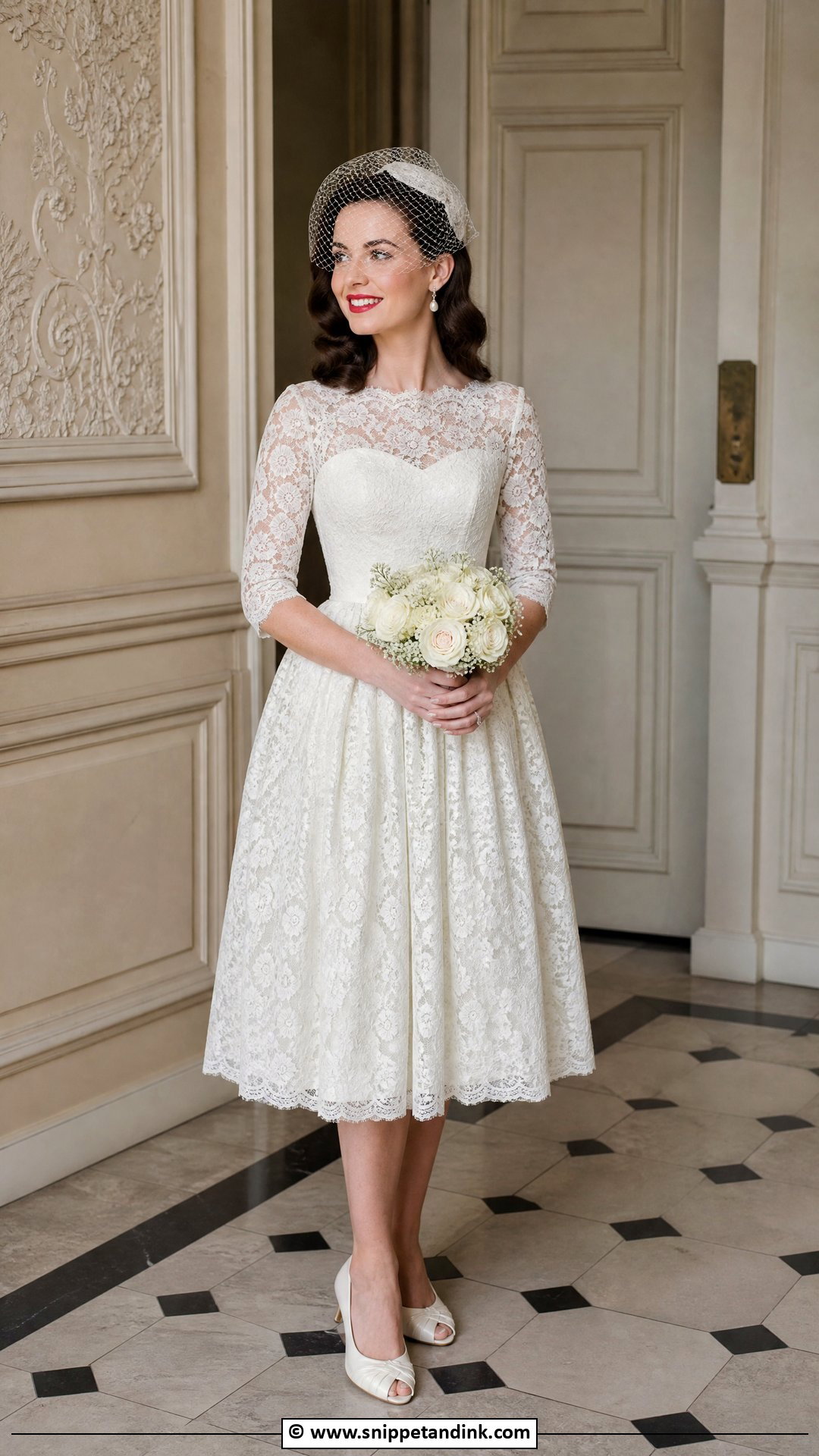 Vintage Bridal Gown With Birdcage Veil - Snippet and Ink - 35 Bridal Gown Ideas