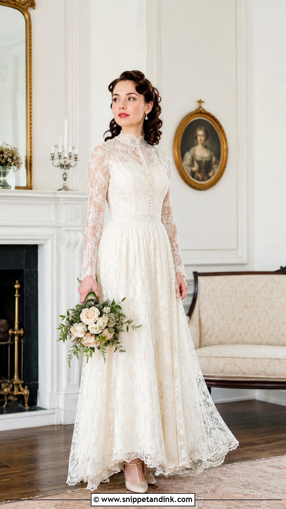 Vintage Bridal Gown With Sleeves - Snippet and Ink - 25 Bridal Gowns with Sleeves