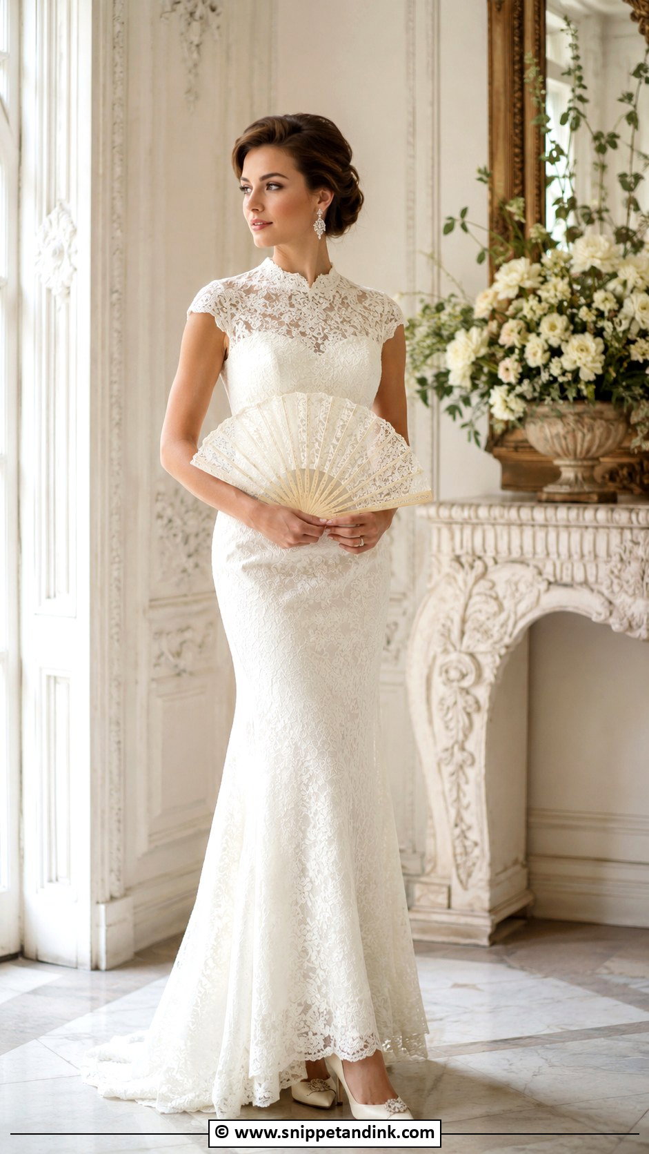 Vintage Bridal Hand Fan - Snippet and Ink - 25 Bridal Hand Fan Ideas