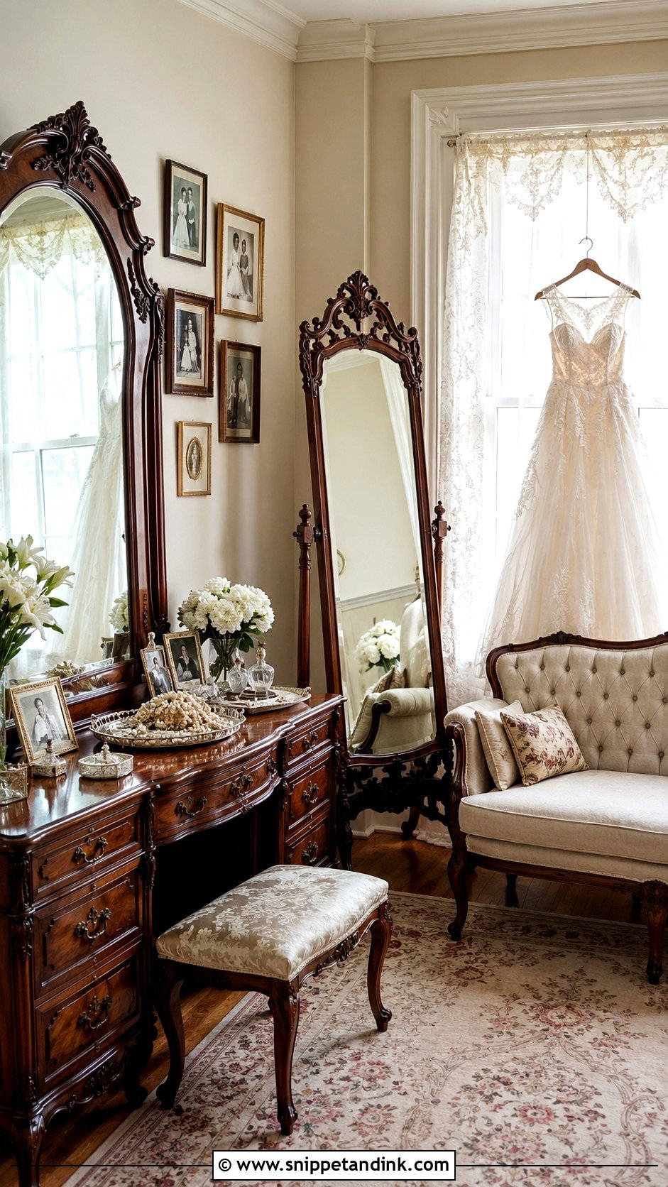 Vintage Bridal Suite - Snippet and Ink - 20 Bride Suite Ideas