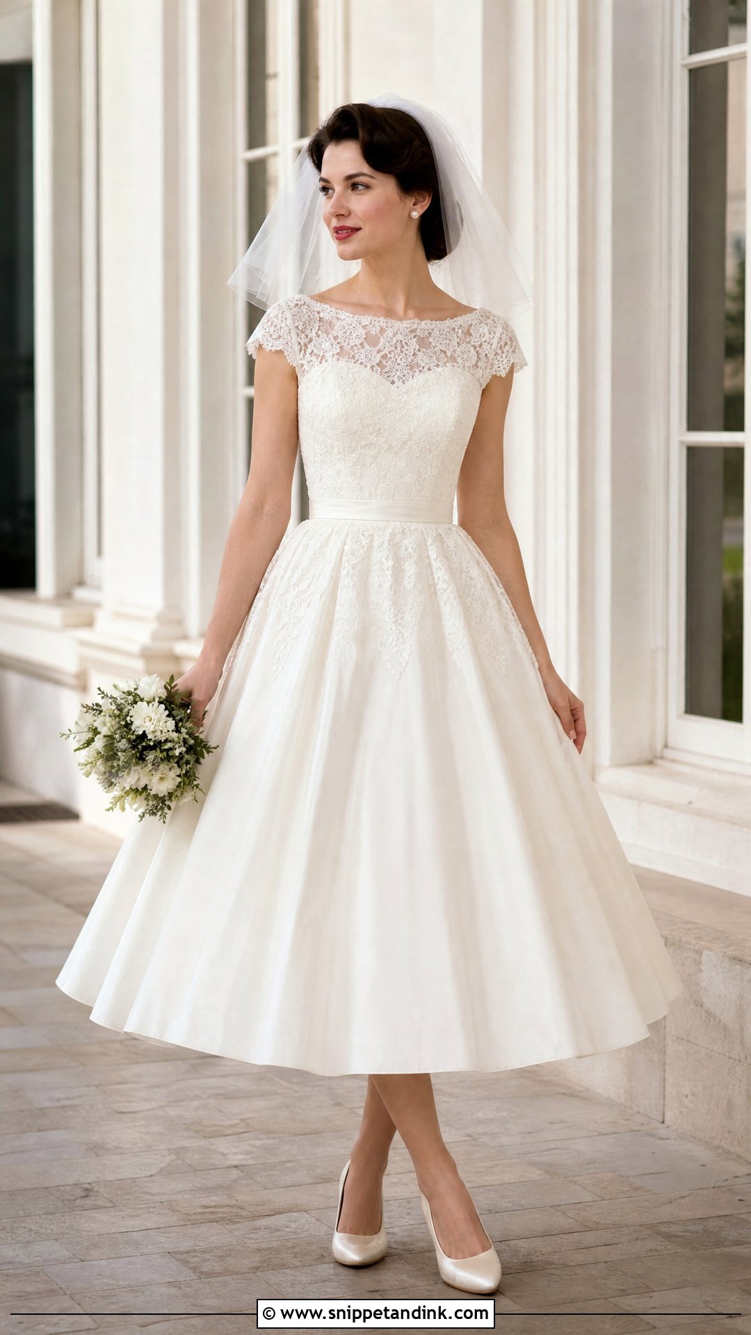 Vintage Cap Sleeve Wedding Dress - Snippet and Ink - 20 Wedding Dresses with Short Sleeves
