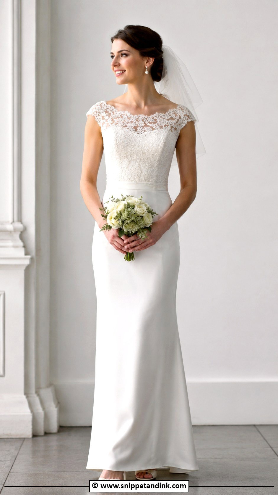 Vintage Cap Sleeve Wedding Gown - Snippet and Ink - 35 Vintage Wedding Gown Ideas