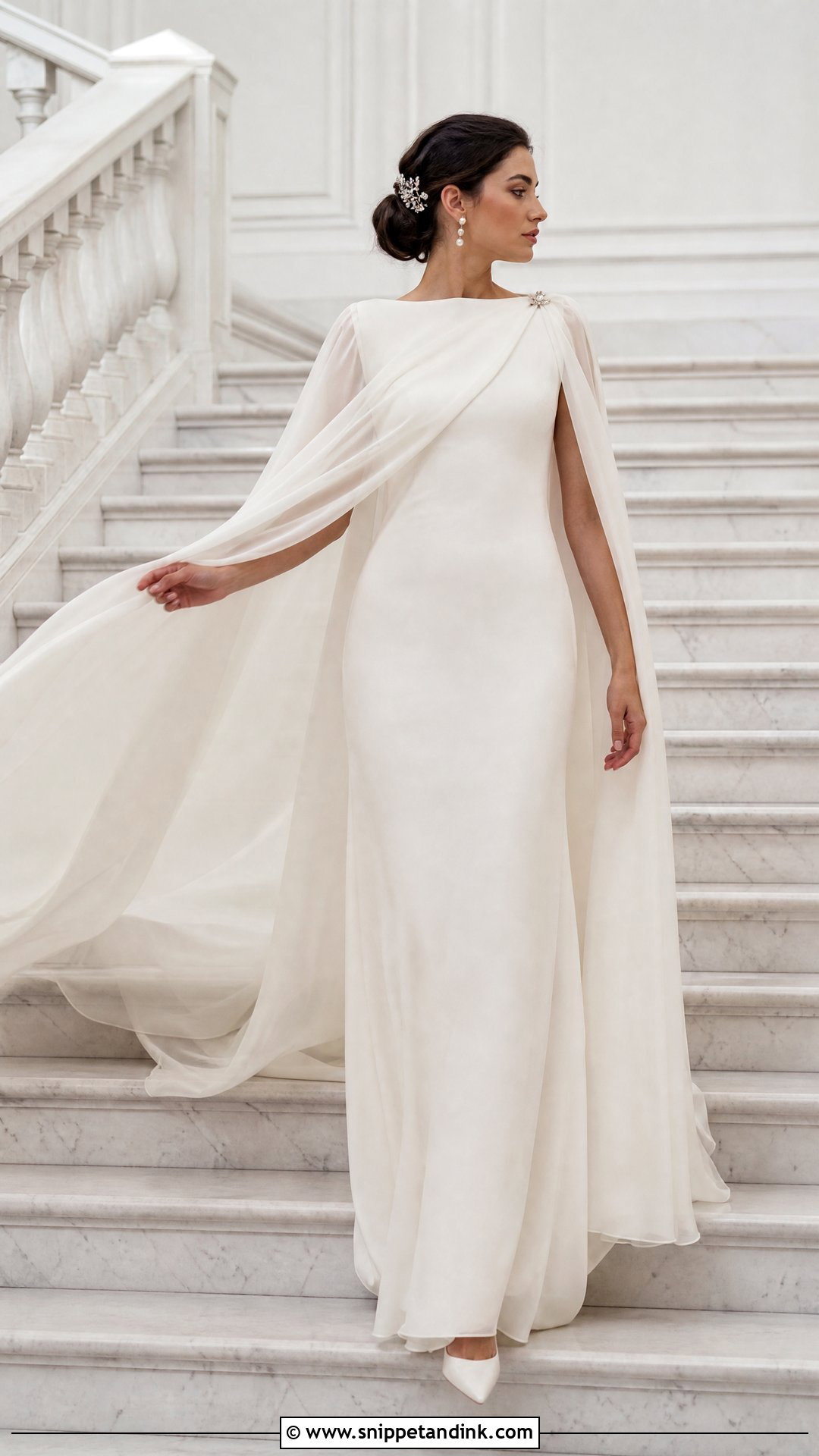 Vintage Cape Wedding Dress - Snippet and Ink - 20 Vintage Retro Wedding Dress Ideas