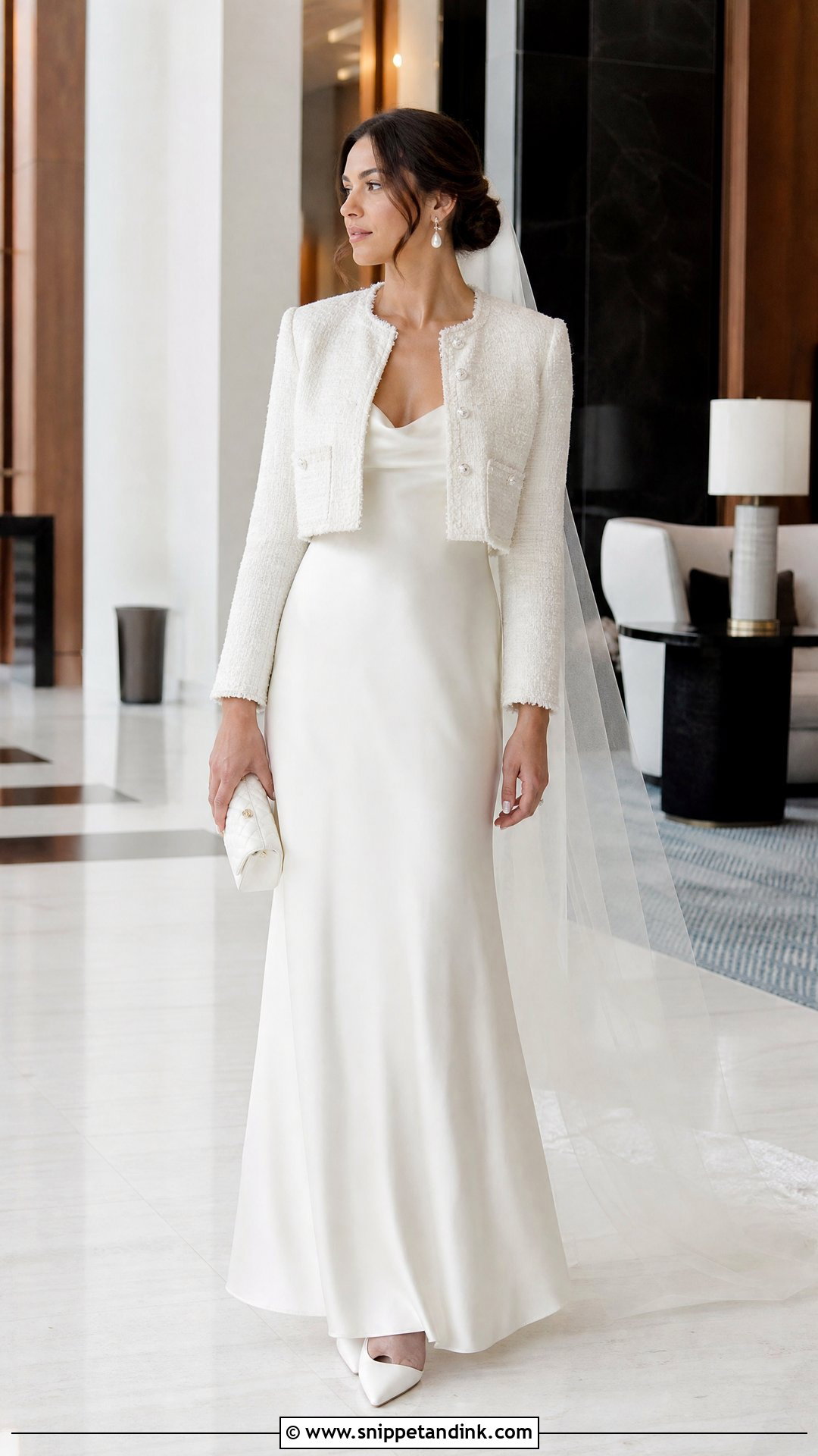Vintage Chanel Bias Cut Satin Wedding Dress - Snippet and Ink - 20 Vintage Chanel Wedding Dress Ideas