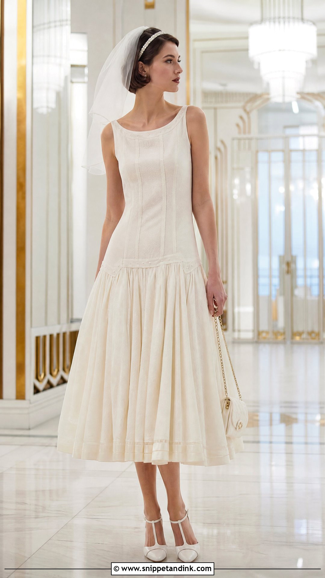 Vintage Chanel Drop Waist Wedding Dress - Snippet and Ink - 20 Vintage Chanel Wedding Dress Ideas