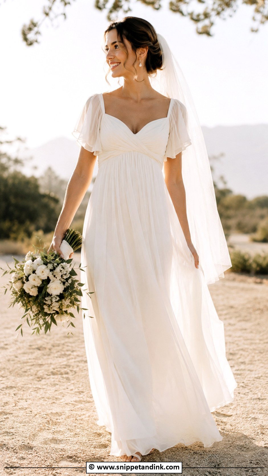 Vintage Chiffon Wedding Dress - Snippet and Ink - 35 Vintage Wedding Dresses