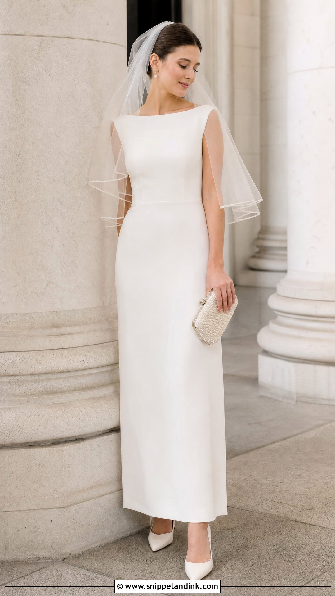 Vintage Column Civil Wedding Dress - Snippet and Ink - 20 Vintage Civil Wedding Dress Ideas