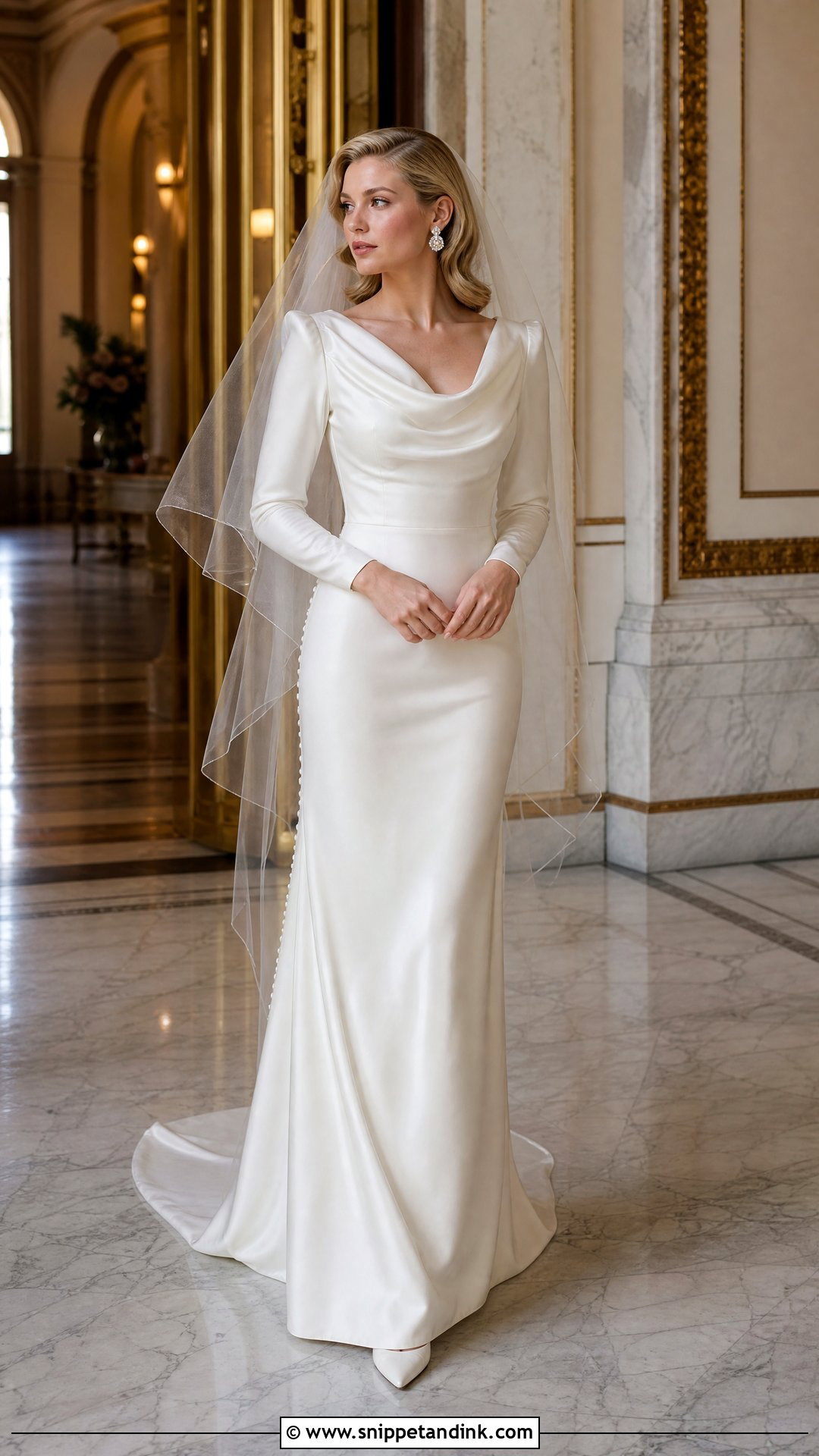 Vintage Column Wedding Dress - Snippet and Ink - 20 Straight Wedding Dresses