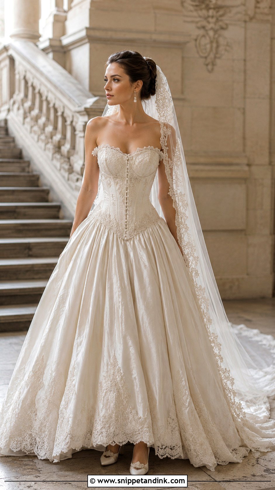Vintage Corset Wedding Dress Ballgown - Snippet and Ink - 25 Corset Wedding Dress Ballgown Ideas