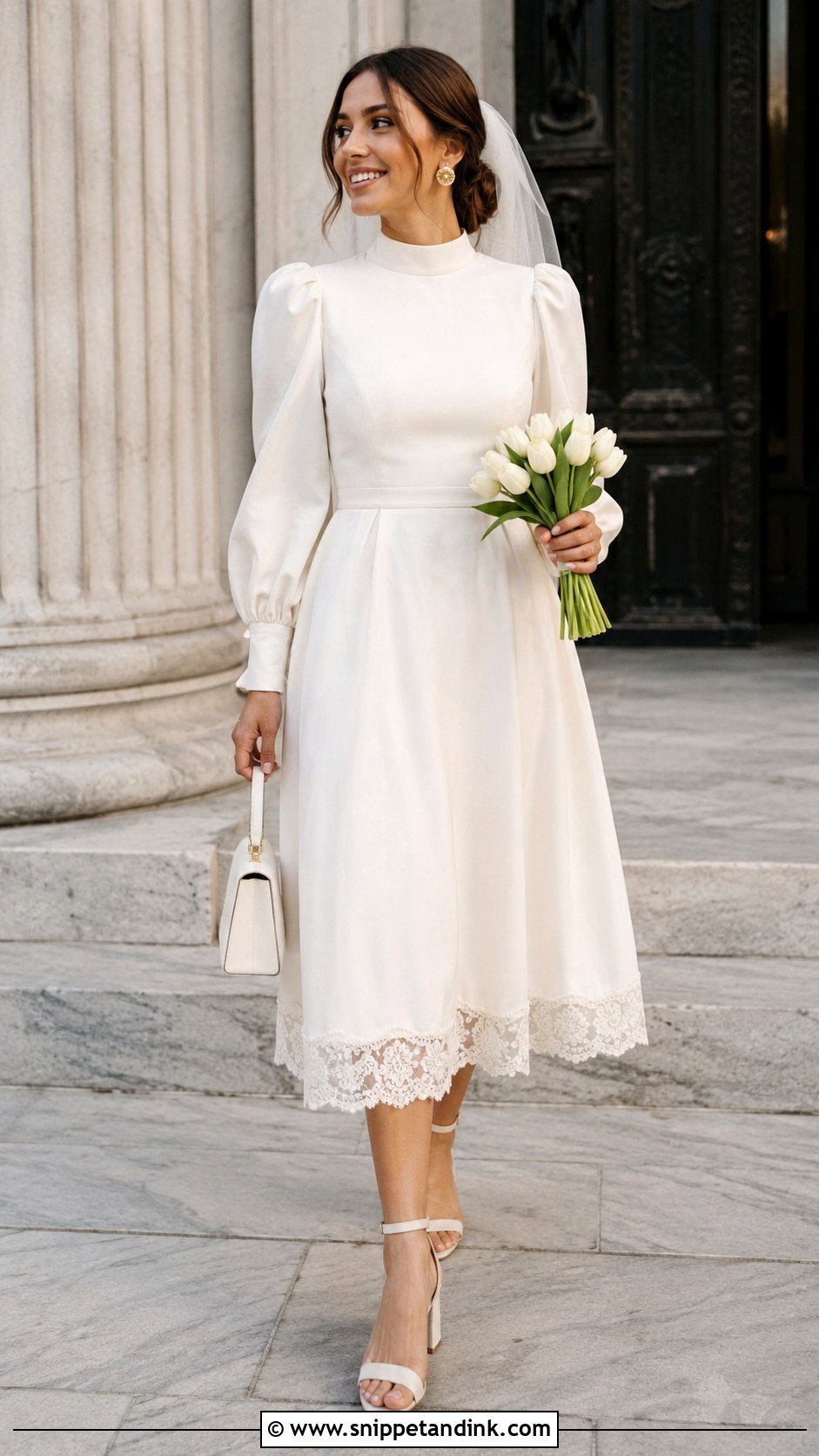 Vintage Courthouse 70s Wedding Dress - Snippet and Ink - 20 70s Wedding Dresses