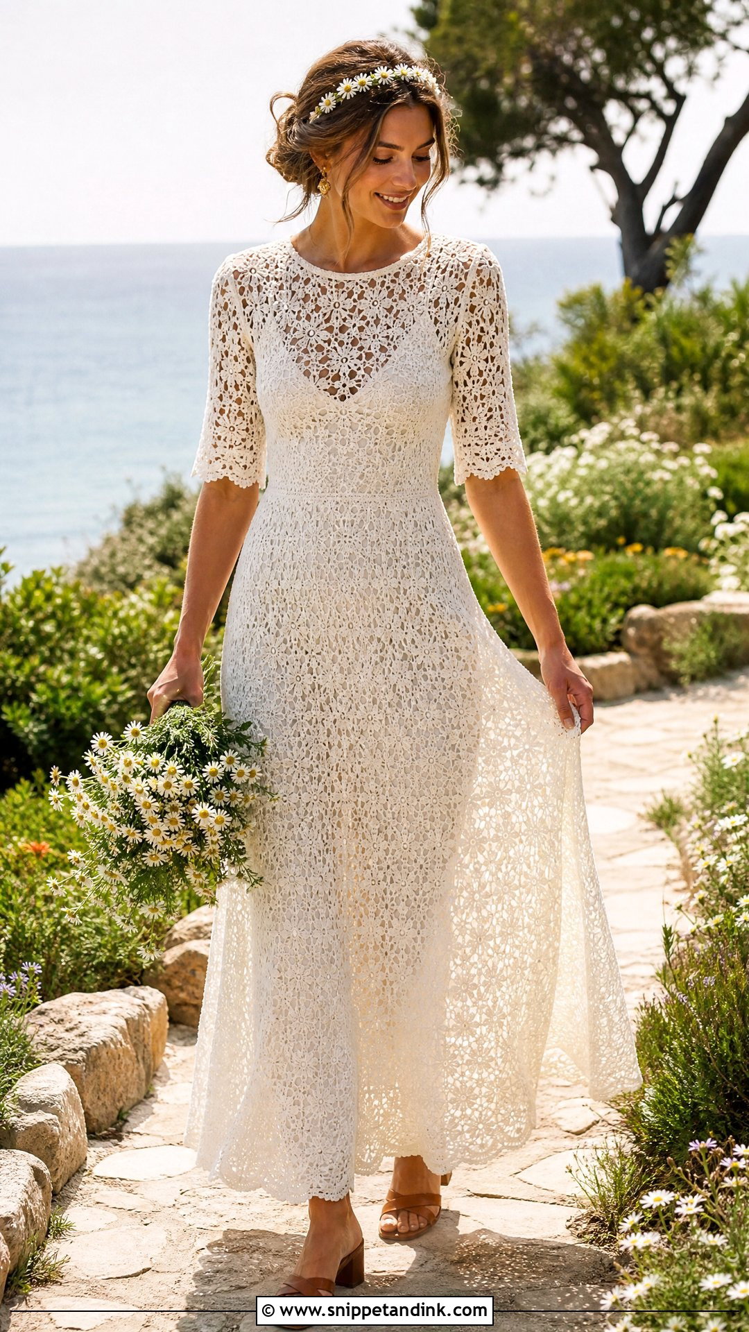 Vintage Crochet Wedding Dress - Snippet and Ink - 20 Vintage Retro Wedding Dress Ideas