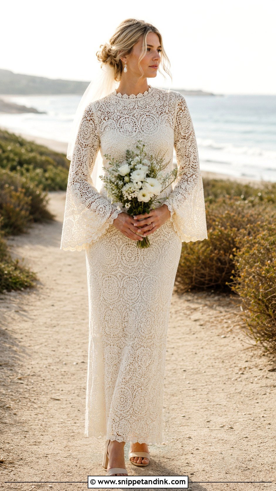 Vintage Crochet Wedding Dress - Snippet and Ink - 30 Unique Vintage Wedding Dresses