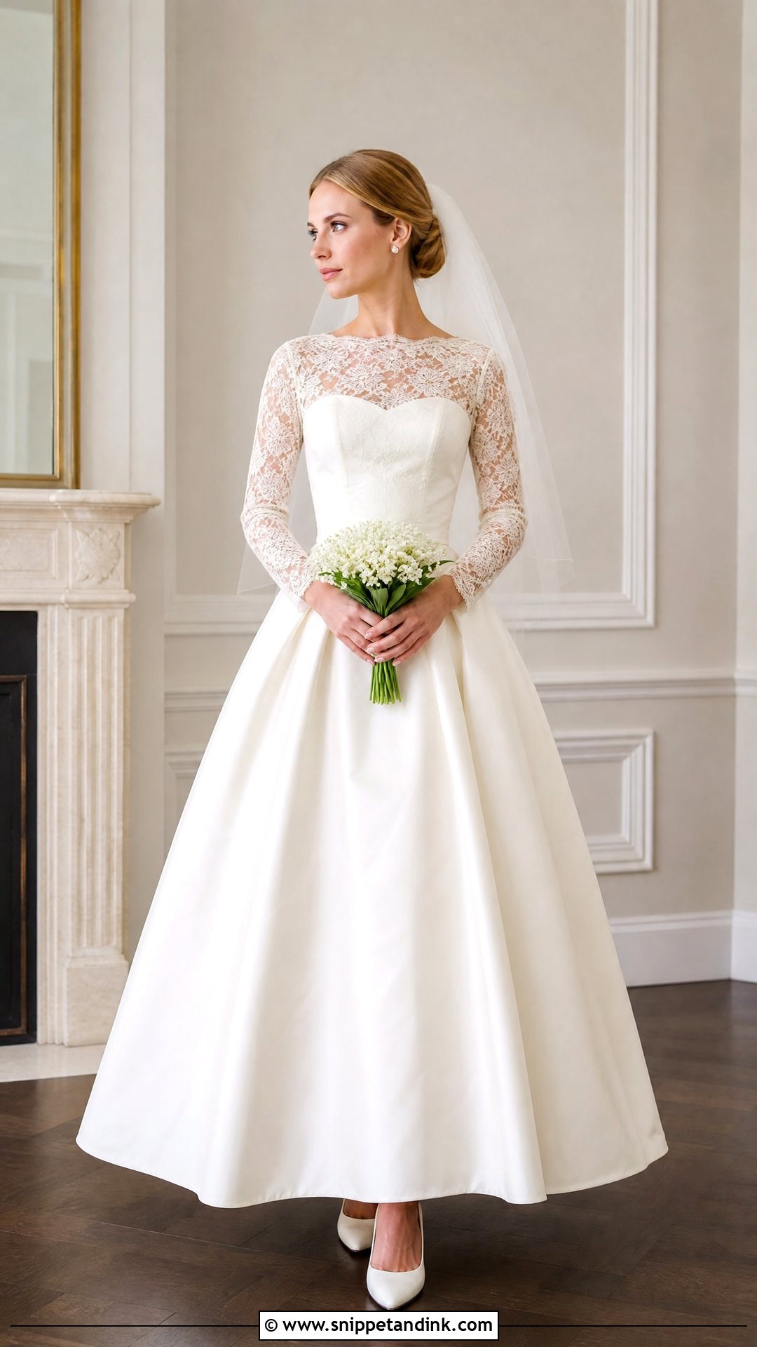 Vintage Dior Long Sleeve Wedding Dress - Snippet and Ink - 25 Vintage Dior Wedding Dress Ideas