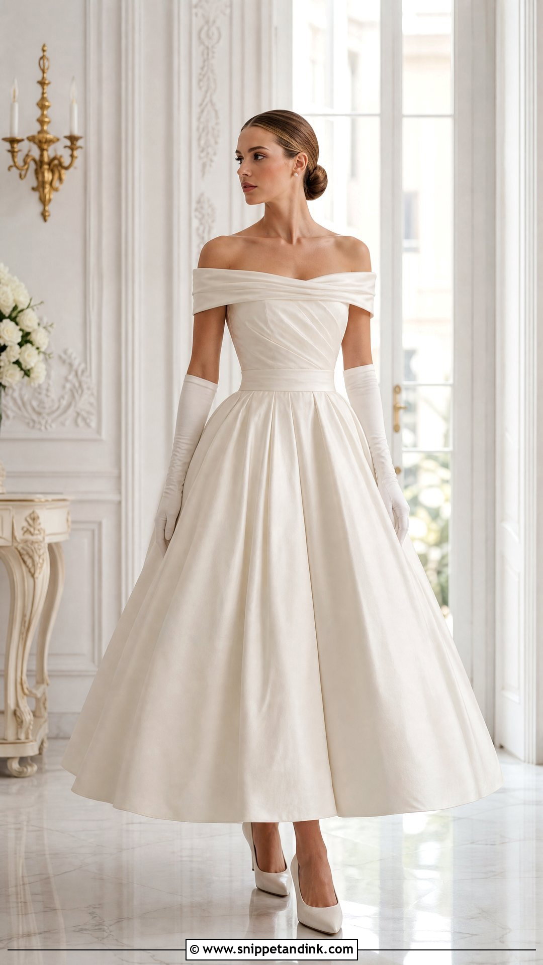 Vintage Dior Off Shoulder Wedding Dress - Snippet and Ink - 25 Vintage Dior Wedding Dress Ideas
