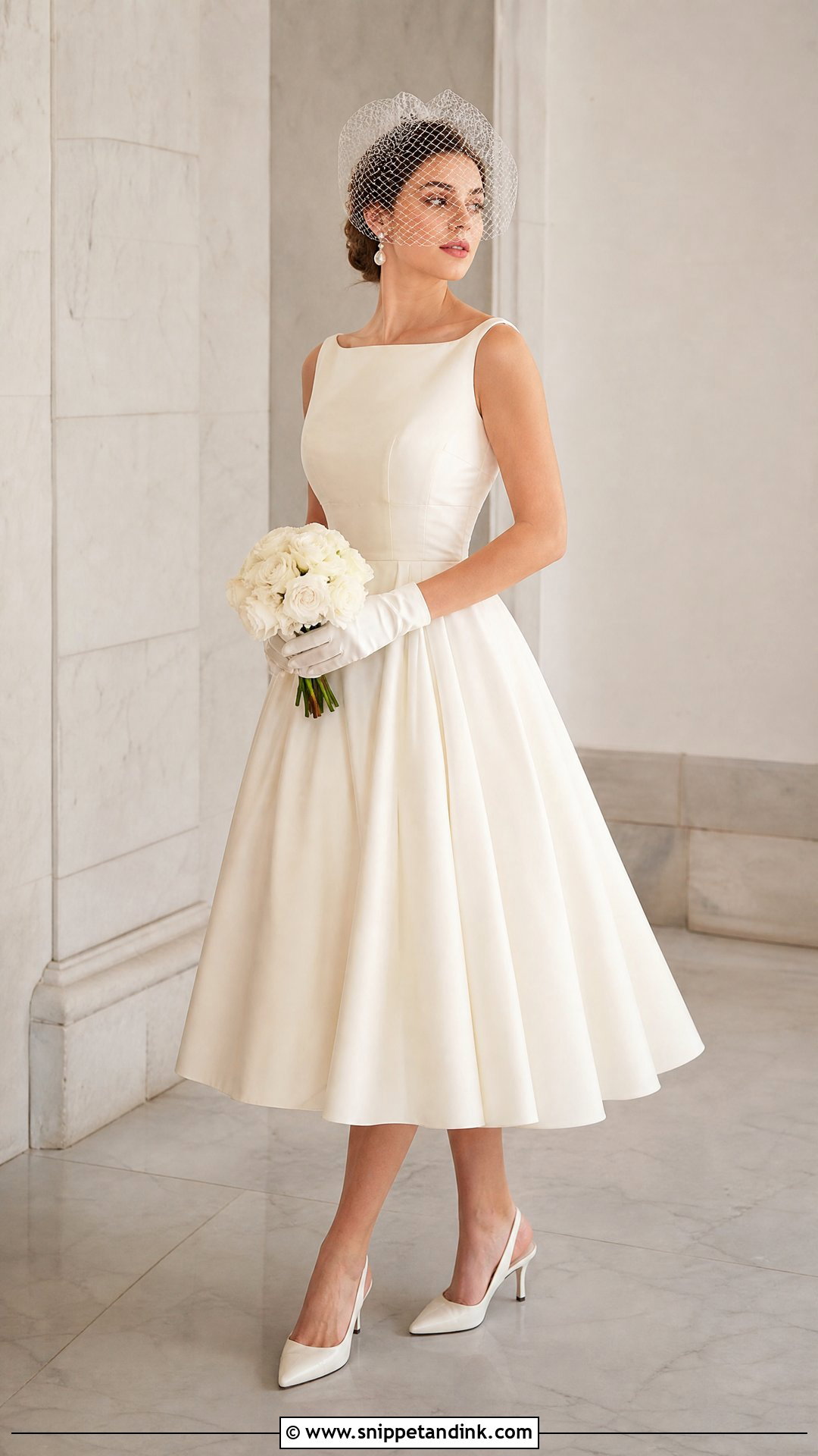 Vintage Dior Tea Length Wedding Dress - Snippet and Ink - 25 Vintage Dior Wedding Dress Ideas