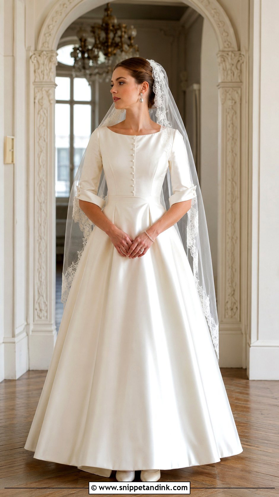 Vintage Drop Sleeve Wedding Dress - Snippet and Ink - 20 Drop Sleeve Wedding Dress Ideas