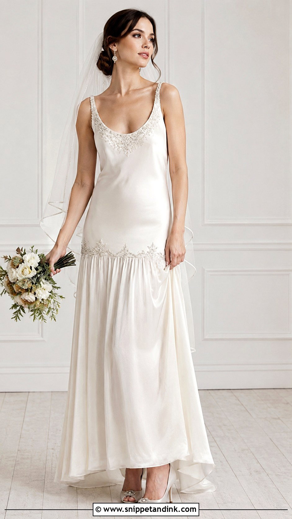 Vintage Drop Waist Bridal Dress - Snippet and Ink - 30 Vintage Bridal Dress Ideas