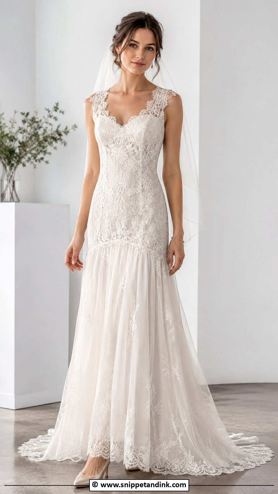 Vintage Drop Waist Wedding Dress - Snippet and Ink - 35 Vintage Wedding Dresses