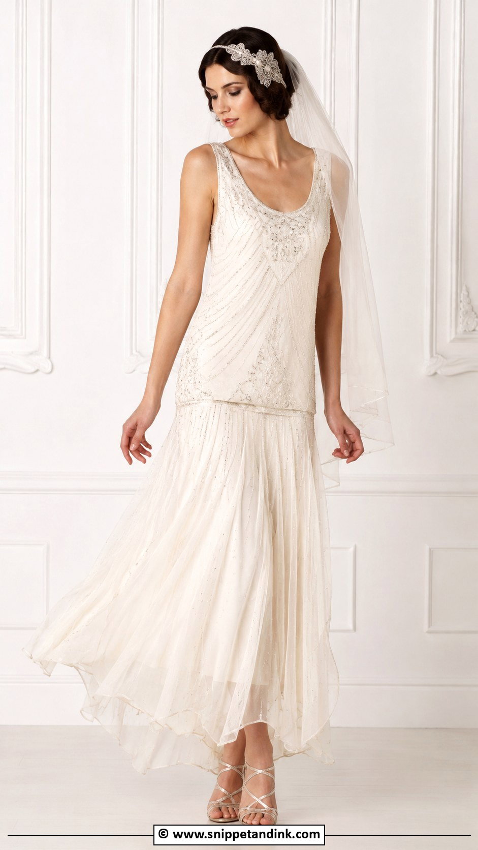 Vintage Drop Waist Wedding Dress - Snippet and Ink - 30 Vintage Wedding Dress Ideas