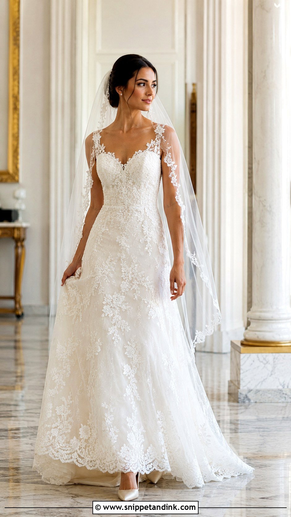 Vintage Embroidered Wedding Dress - Snippet and Ink - 30 Embroidered Wedding Dress Ideas