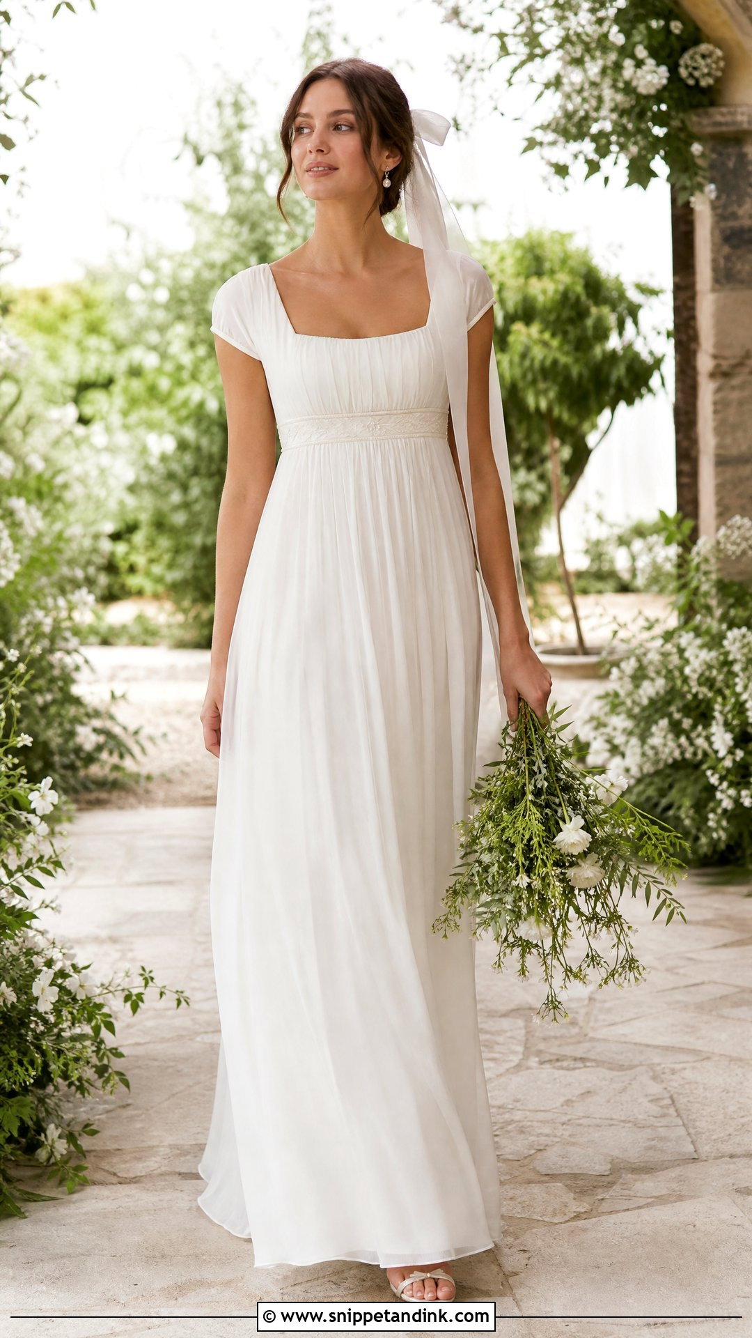 Vintage Empire Waist Bride Dress - Snippet and Ink - 25 Vintage Bride Dress Ideas