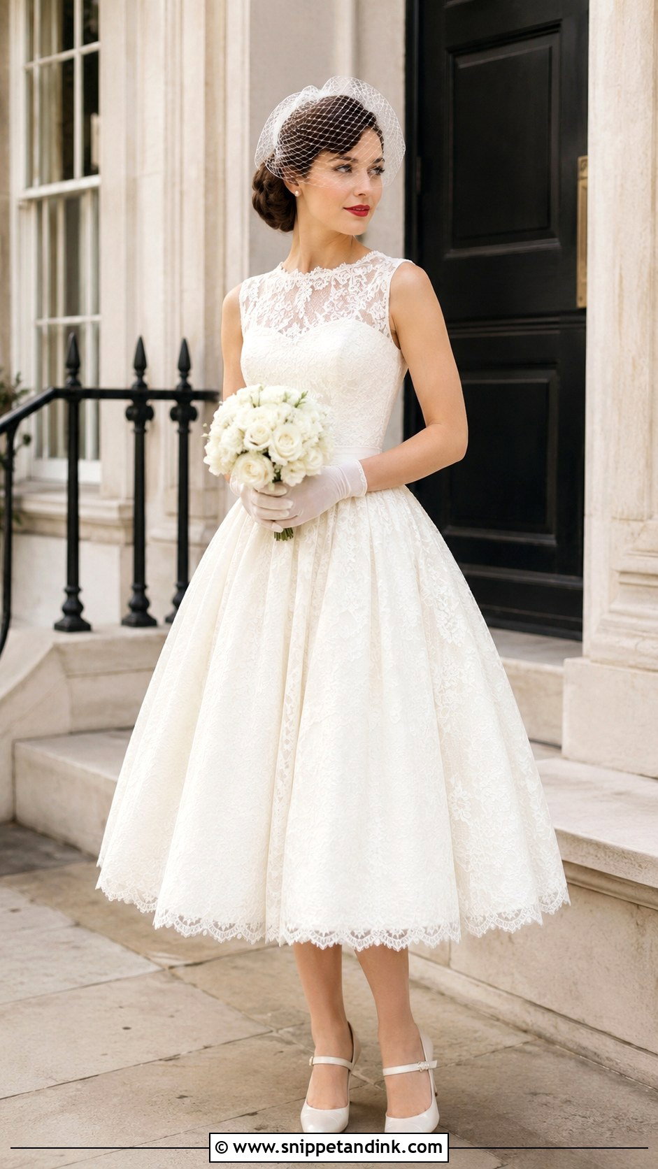 Vintage English Tea Length Wedding Dress - Snippet and Ink - 20 English Wedding Dress Ideas