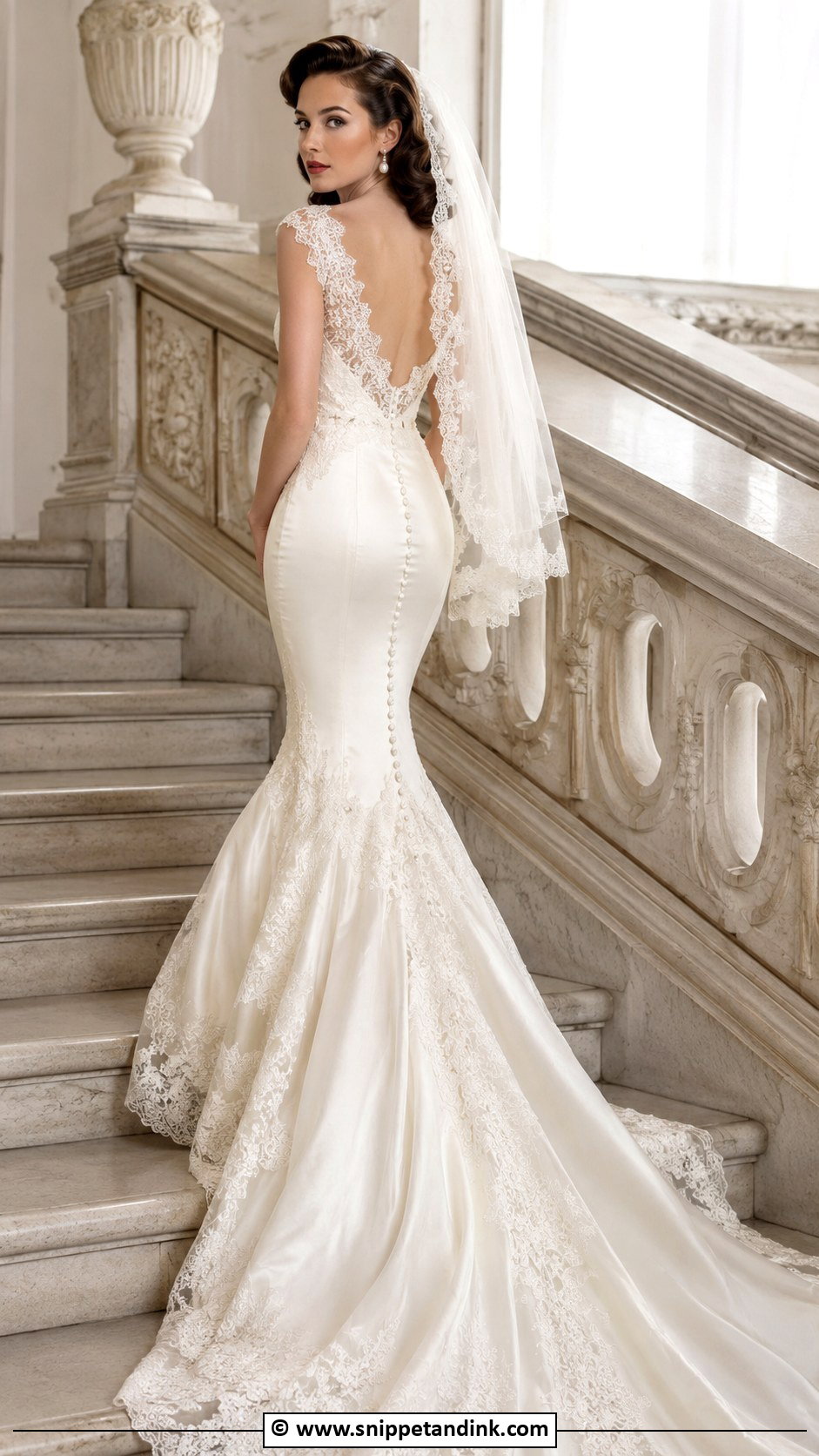 Vintage Fishtail Wedding Dress - Snippet and Ink - 25 Fishtail Wedding Dress Ideas