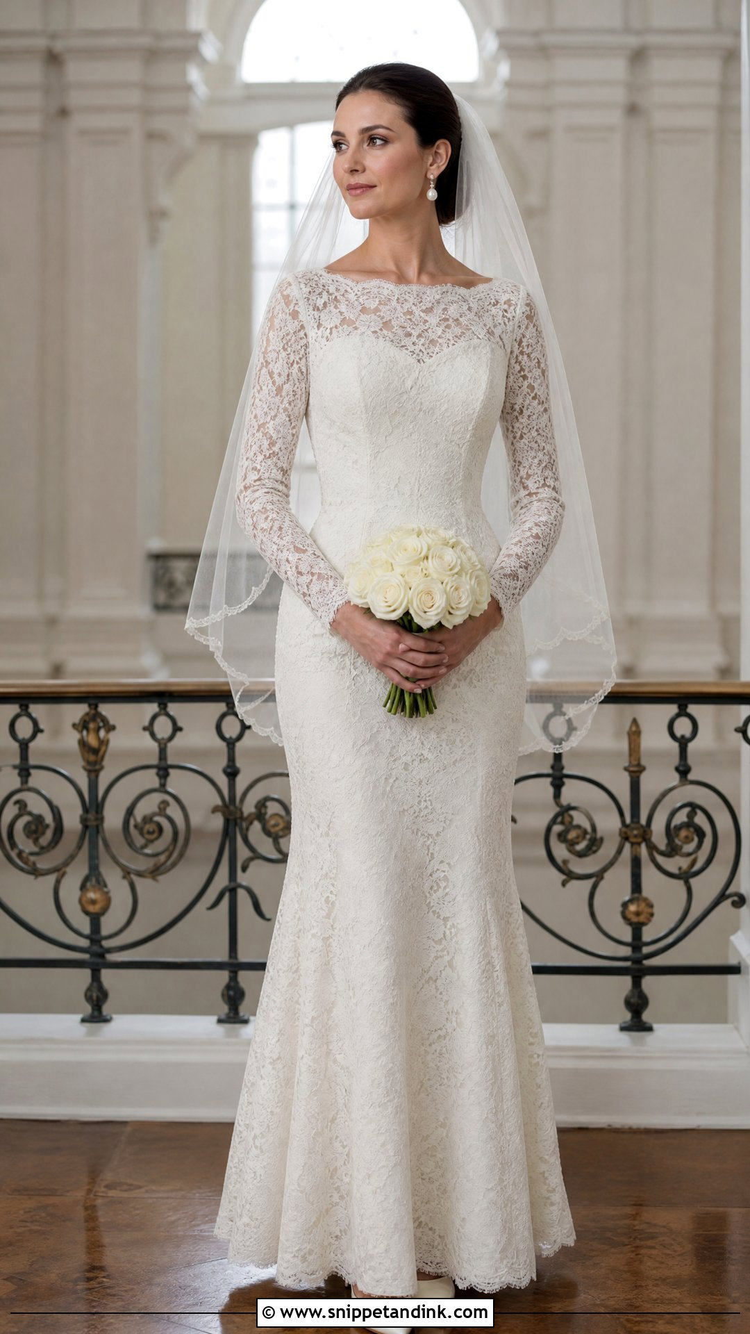 Vintage Fitted Lace Wedding Dress With Sleeves - Snippet and Ink - 25 Fitted Lace Wedding Dress with Sleeves