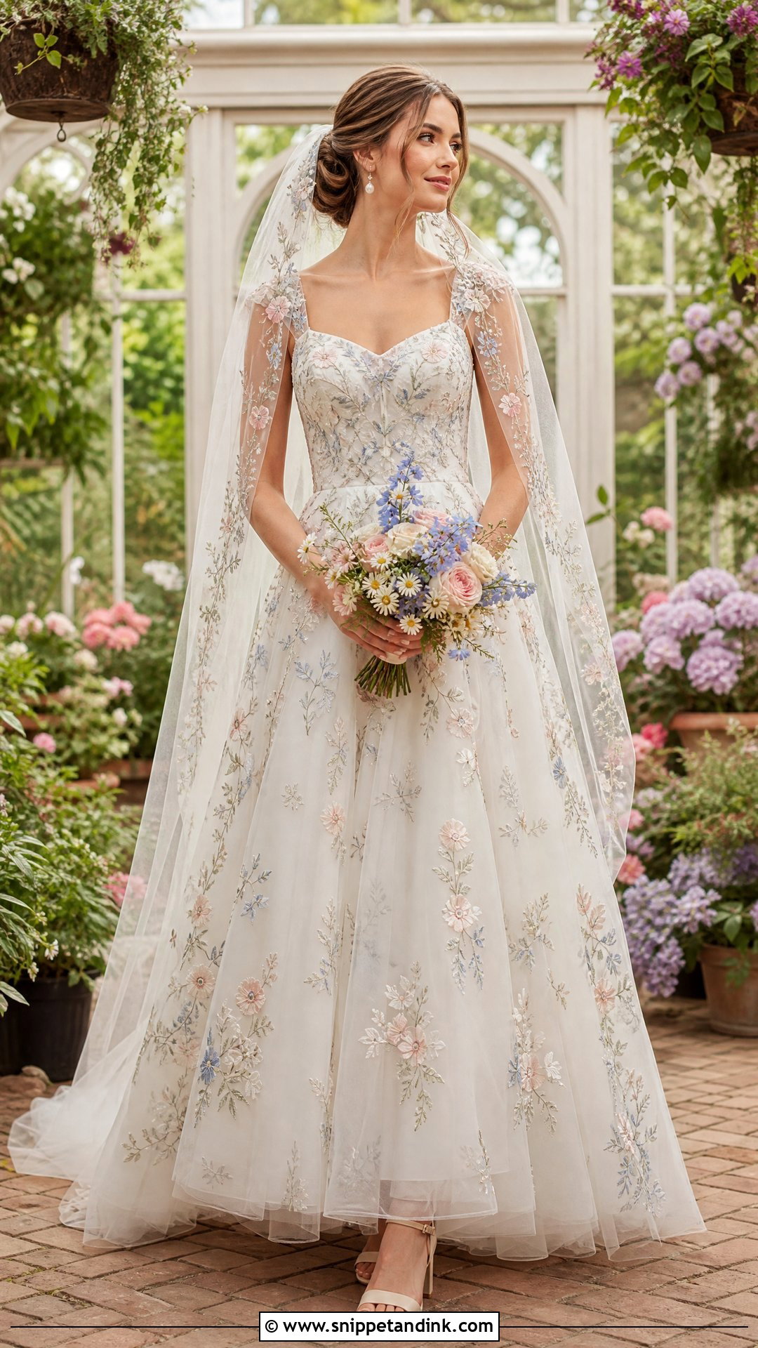 Vintage Floral Embroidered Bridal Dress - Snippet and Ink - 20 Vintage Bridal Dresses