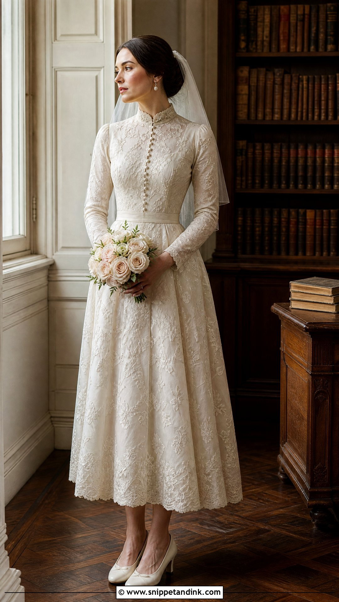 Vintage Floral Embroidered Wedding Dress - Snippet and Ink - 20 Wedding Dress Flowers Embroidery
