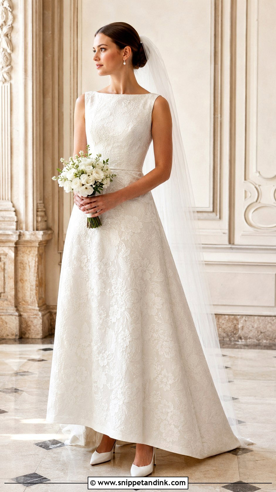 Vintage Floral Jacquard Wedding Dress - Snippet and Ink - 20 Floral Flower Wedding Dress Gown Ideas