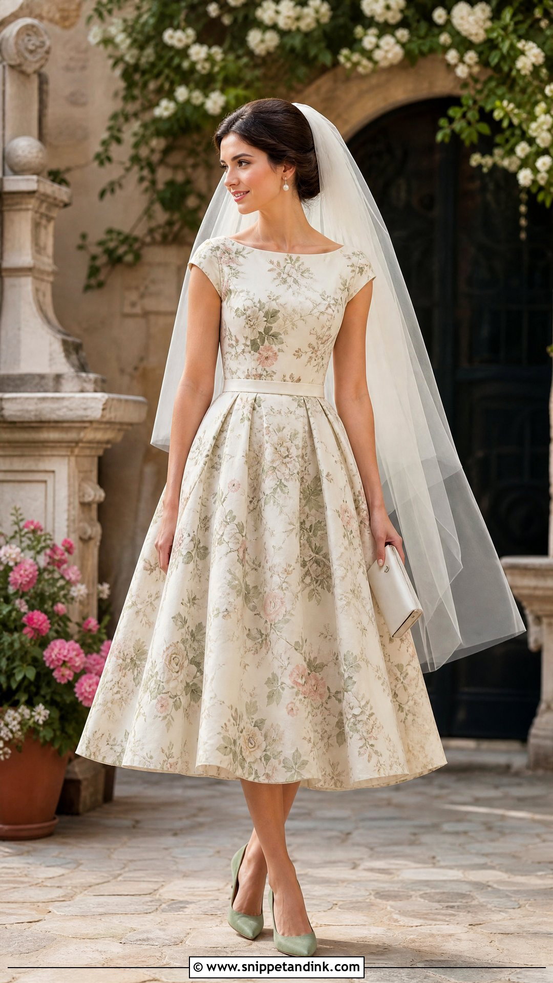 Vintage Floral Print Wedding Dress - Snippet and Ink - 20 Unique Nontraditional Wedding Dresses