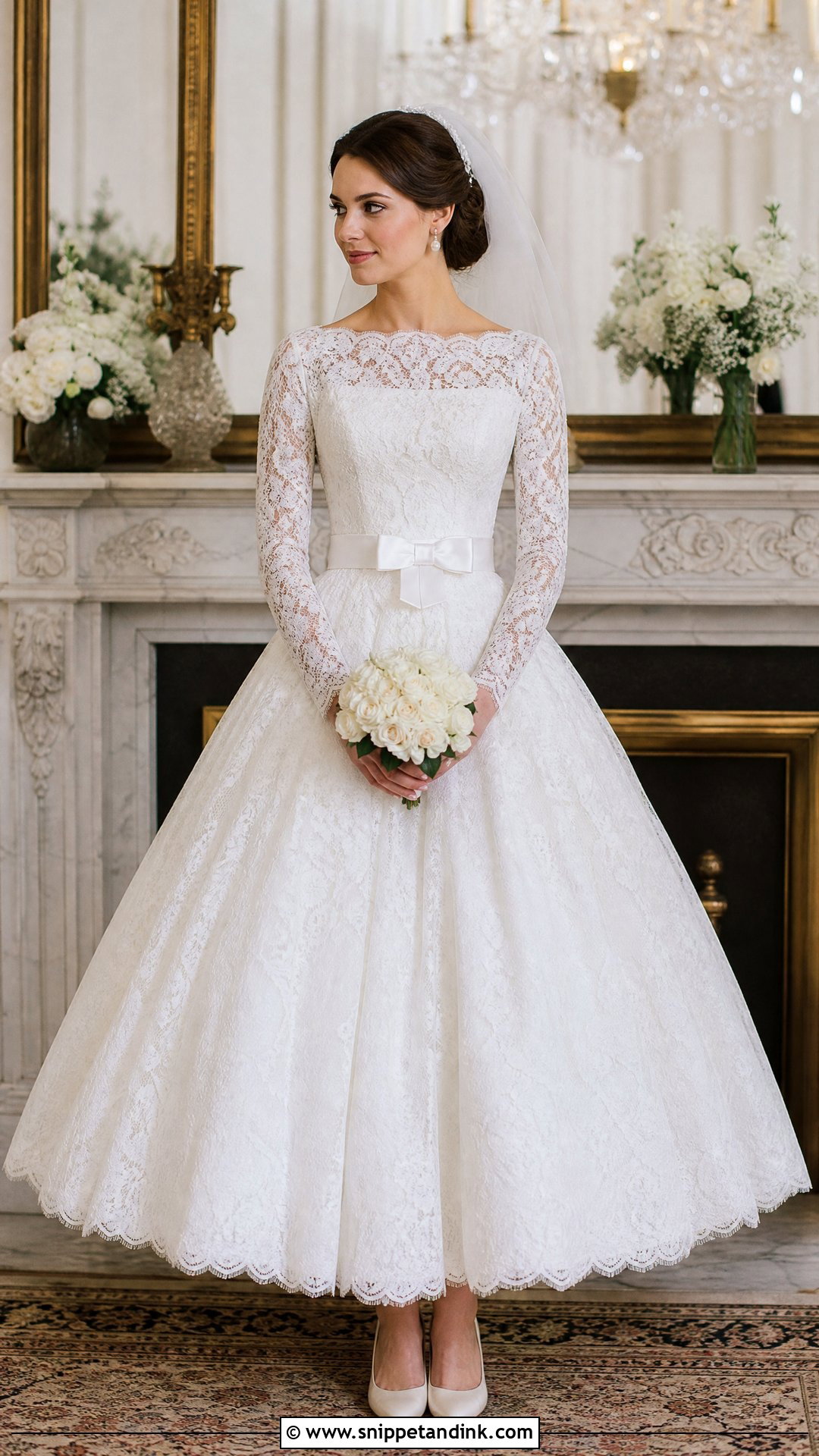 Vintage French Lace Wedding Dress Ballgown - Snippet and Ink - 20 Long Sleeve Lace Wedding Dress Ballgown Ideas