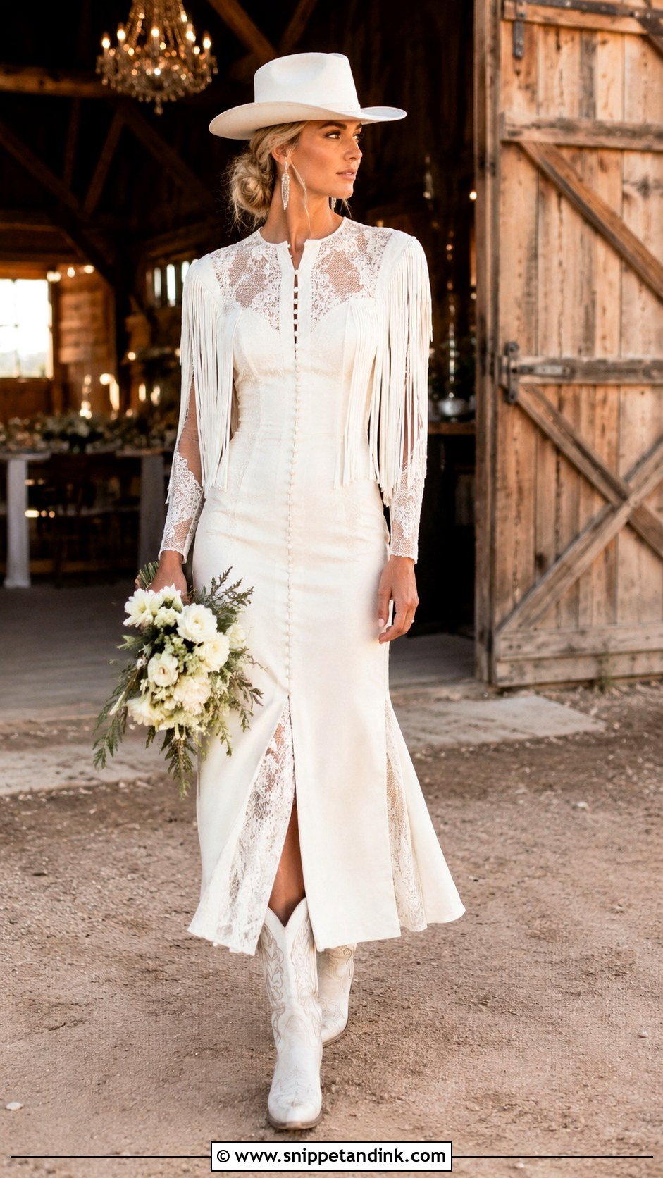 Vintage Fringe Cowboy Wedding Dress - Snippet and Ink - 20 Cowboy Wedding Dress Ideas