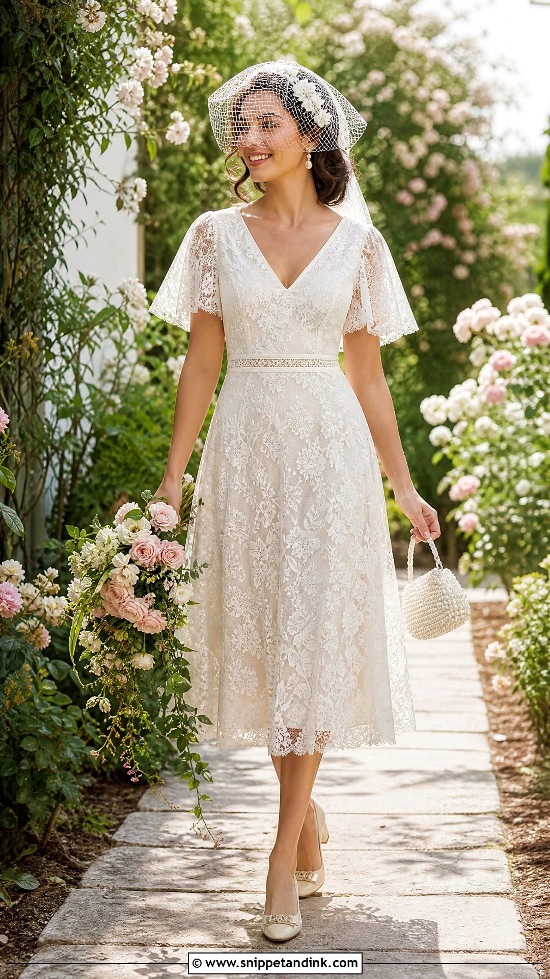 Vintage Garden Bride Outfit - Snippet and Ink - 20 Vintage Brides Ideas