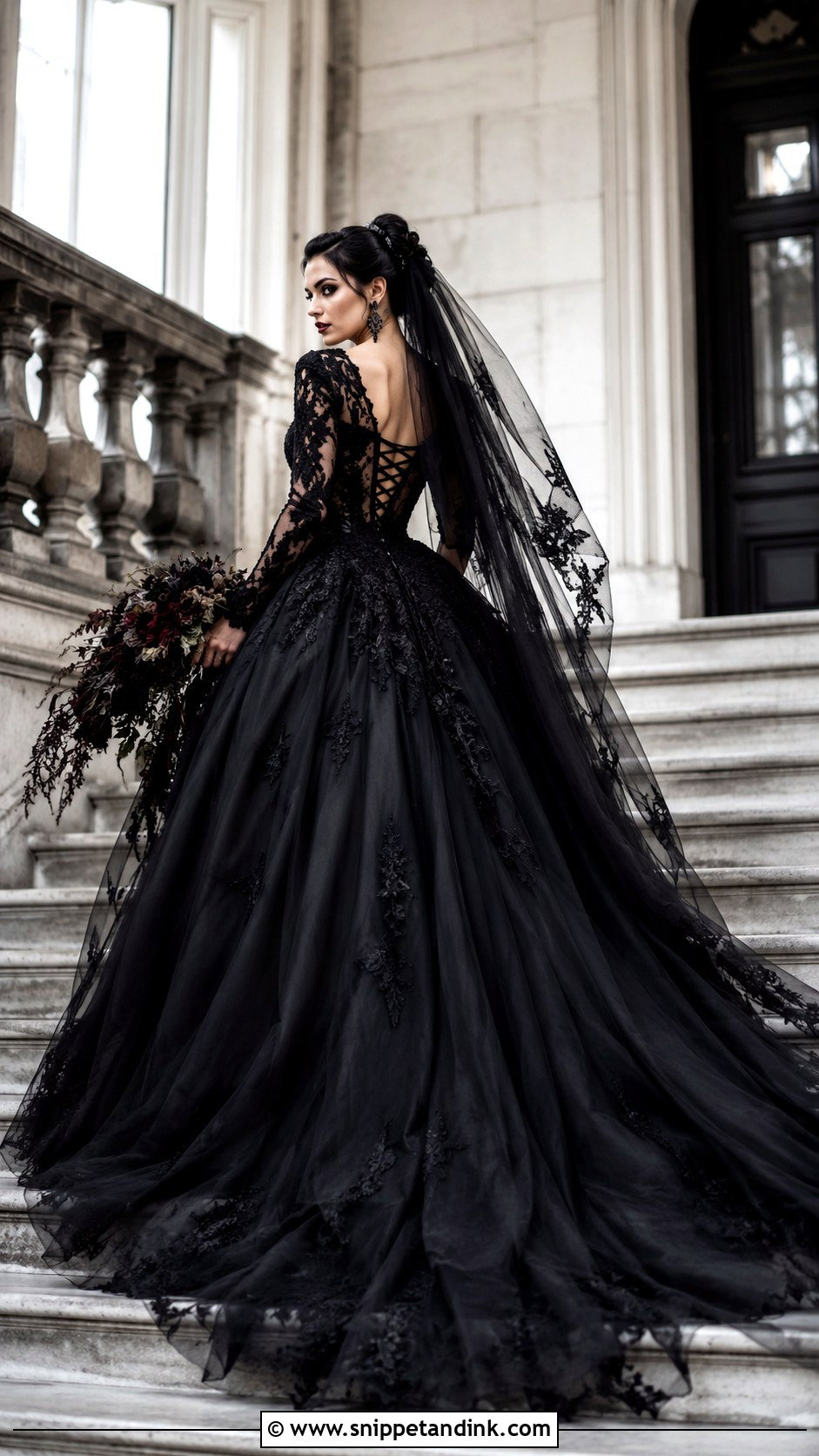 Vintage Gothic Ball Gown Wedding Dress - Snippet and Ink - 25 Vintage Gothic Wedding Dress Ideas